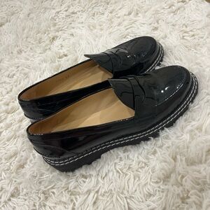 Black Patent Leather Loafers
